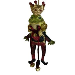 Katherine's Collection Frog Prince Jumping Jack Ornament